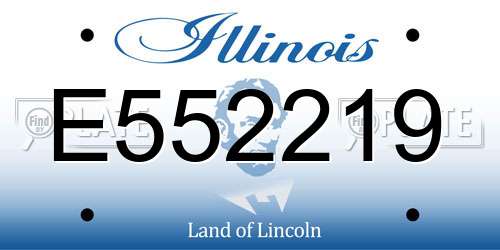 E552219 Illinois License Plate