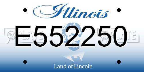 E552250 Illinois License Plate
