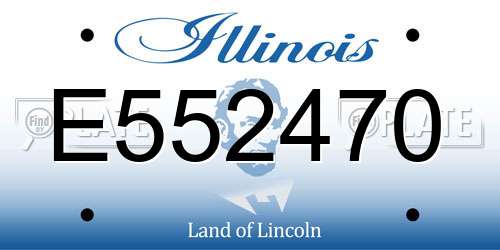 E552470 Illinois License Plate