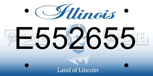 E552655 Illinois License Plate