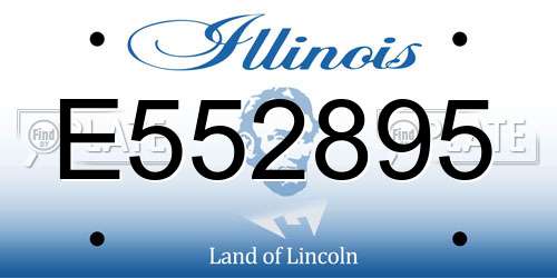 E552895 Illinois License Plate