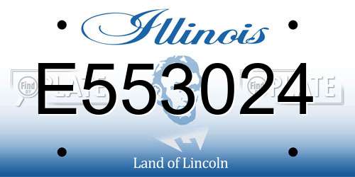 E553024 Illinois License Plate