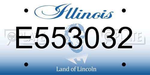 E553032 Illinois License Plate