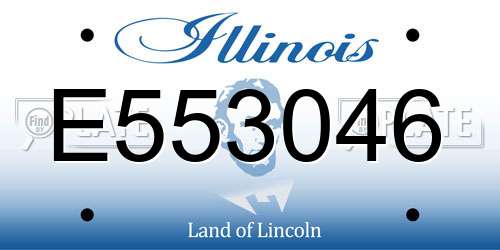 E553046 Illinois License Plate
