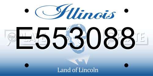 E553088 Illinois License Plate