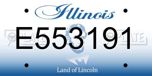 E553191 Illinois License Plate