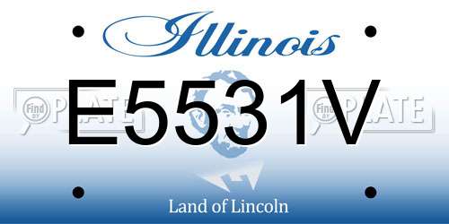 E5531V Illinois License Plate