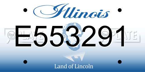 E553291 Illinois License Plate