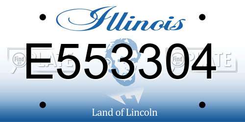 E553304 Illinois License Plate