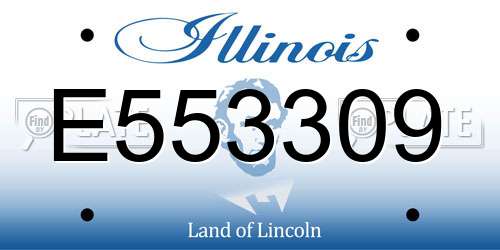 E553309 Illinois License Plate