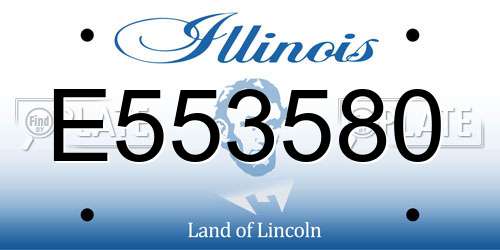 E553580 Illinois License Plate