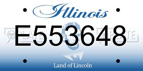 E553648 Illinois License Plate