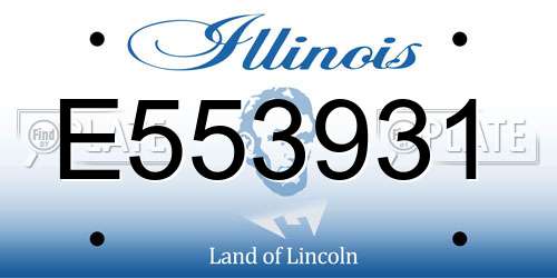 E553931 Illinois License Plate