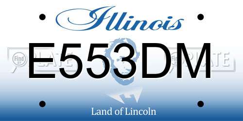 E553DM Illinois License Plate