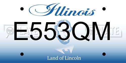 E553QM Illinois License Plate