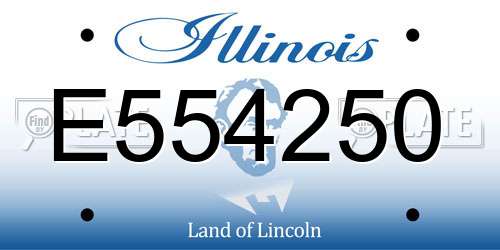 E554250 Illinois License Plate