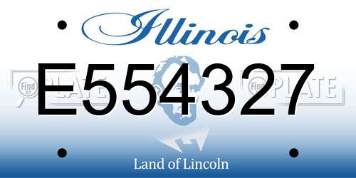 E554327 Illinois License Plate