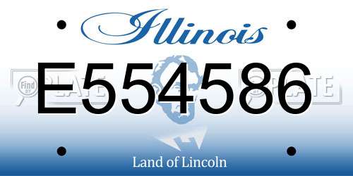 E554586 Illinois License Plate