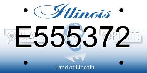 E555372 Illinois License Plate