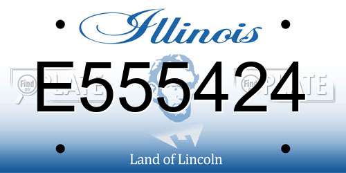 E555424 Illinois License Plate