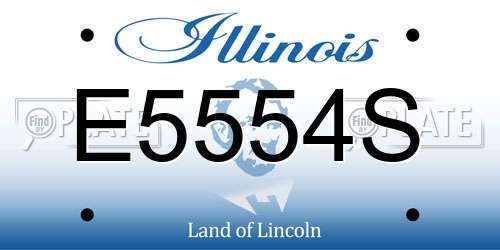 E5554S Illinois License Plate