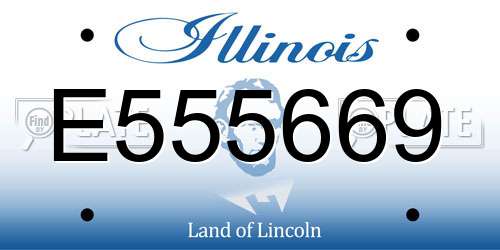 E555669 Illinois License Plate