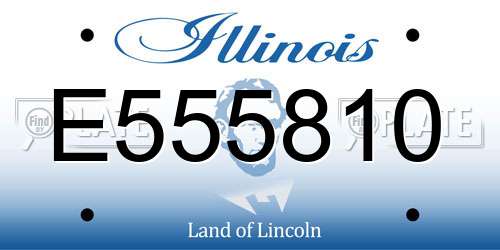 E555810 Illinois License Plate