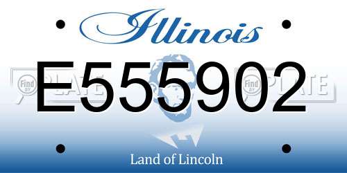 E555902 Illinois License Plate