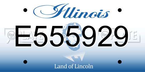 E555929 Illinois License Plate