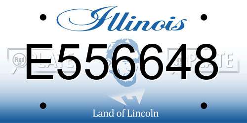E556648 Illinois License Plate