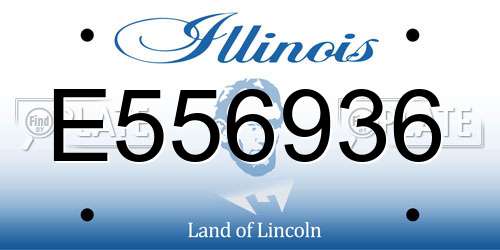 E556936 Illinois License Plate