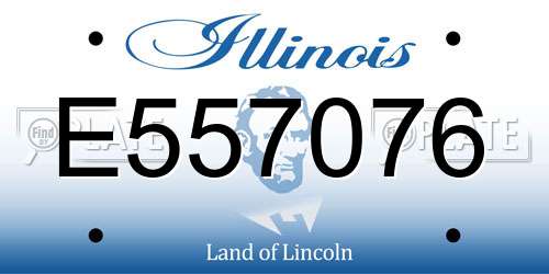 E557076 Illinois License Plate