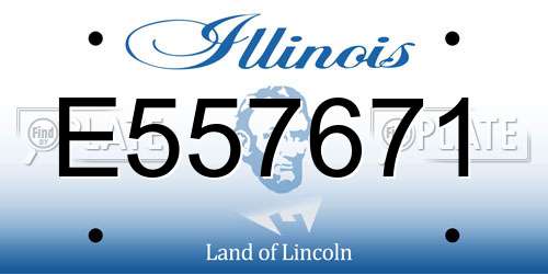 E557671 Illinois License Plate