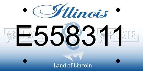 E558311 Illinois License Plate