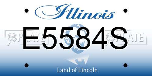 E5584S Illinois License Plate