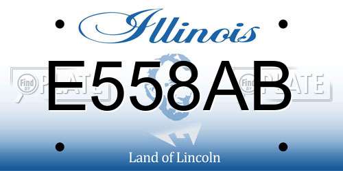 E558AB Illinois License Plate