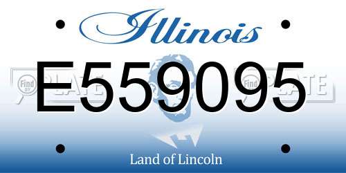 E559095 Illinois License Plate