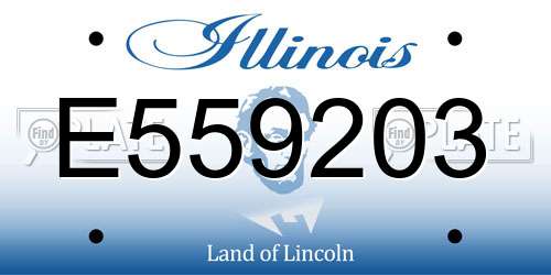 E559203 Illinois License Plate