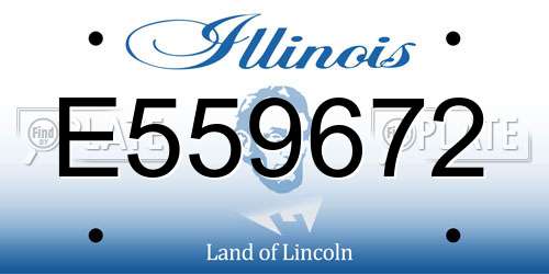 E559672 Illinois License Plate