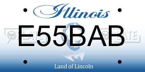 E55BAB Illinois License Plate