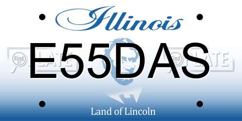 E55DAS Illinois License Plate