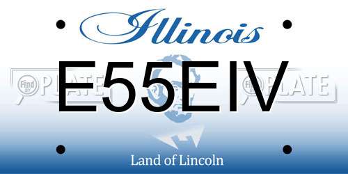 E55EIV Illinois License Plate