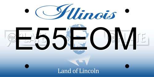 E55EOM Illinois License Plate