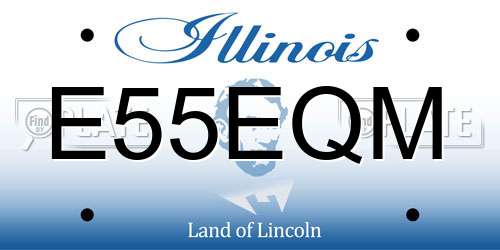 E55EQM Illinois License Plate