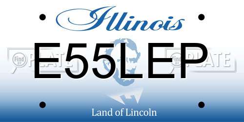E55LEP Illinois License Plate