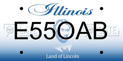 E55OAB Illinois License Plate