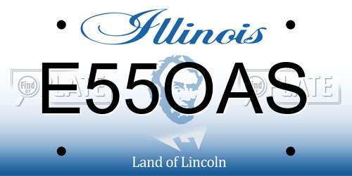 E55OAS Illinois License Plate