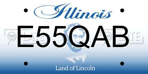 E55QAB Illinois License Plate