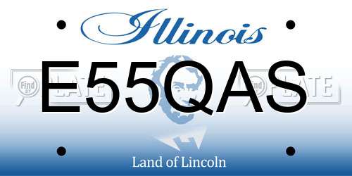 E55QAS Illinois License Plate