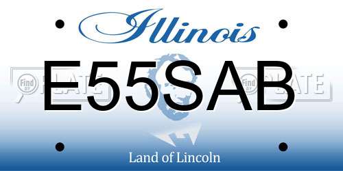 E55SAB Illinois License Plate